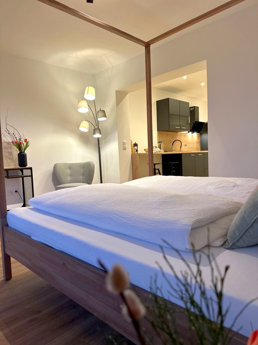 Schlafbereich im Deluxe Studioappartement S