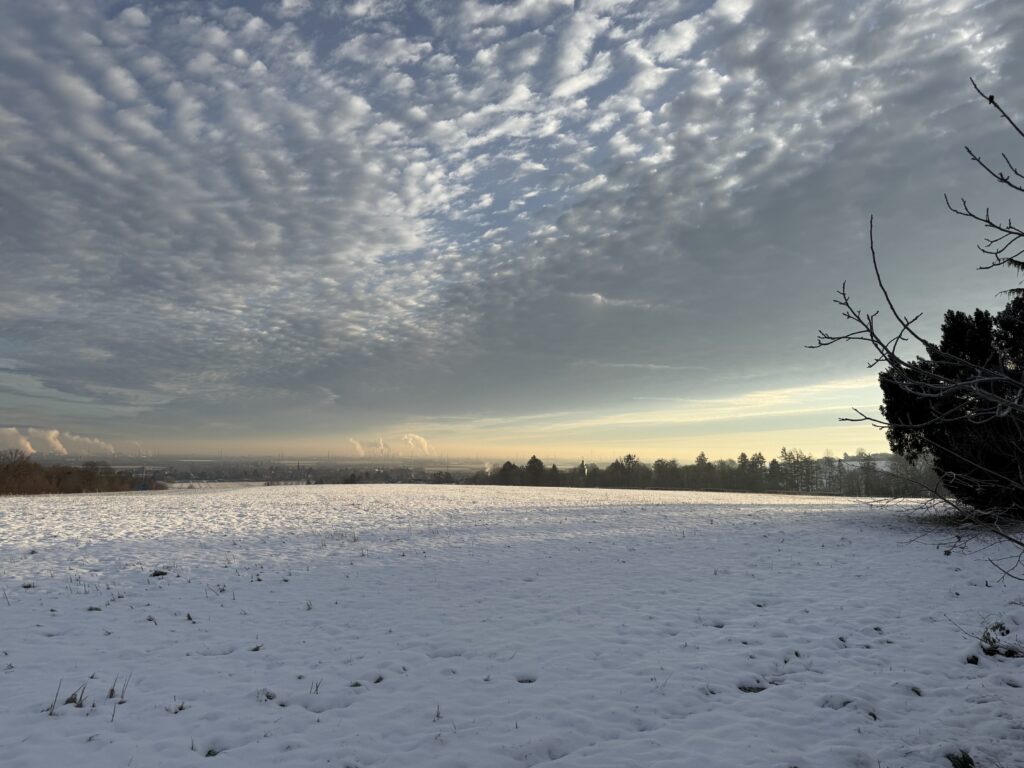Winterlandschaft in der Ville bei Raureif